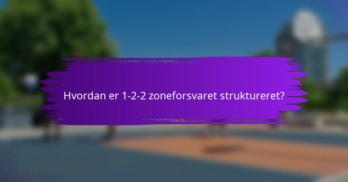 Hvordan er 1-2-2 zoneforsvaret struktureret?